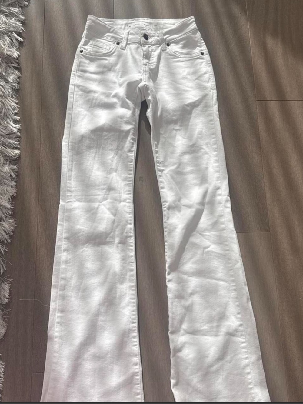 White High-Rise Flare Jeans - Women's Wide Leg